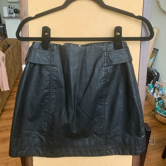 Free People Leather Mini Skirt - Picture 3 of 7